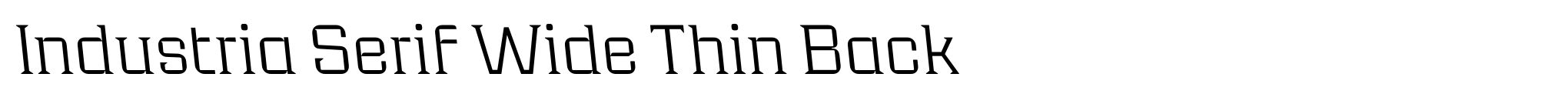 Industria Serif Wide Thin Back image